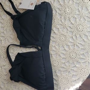 Shade shore black bikini top